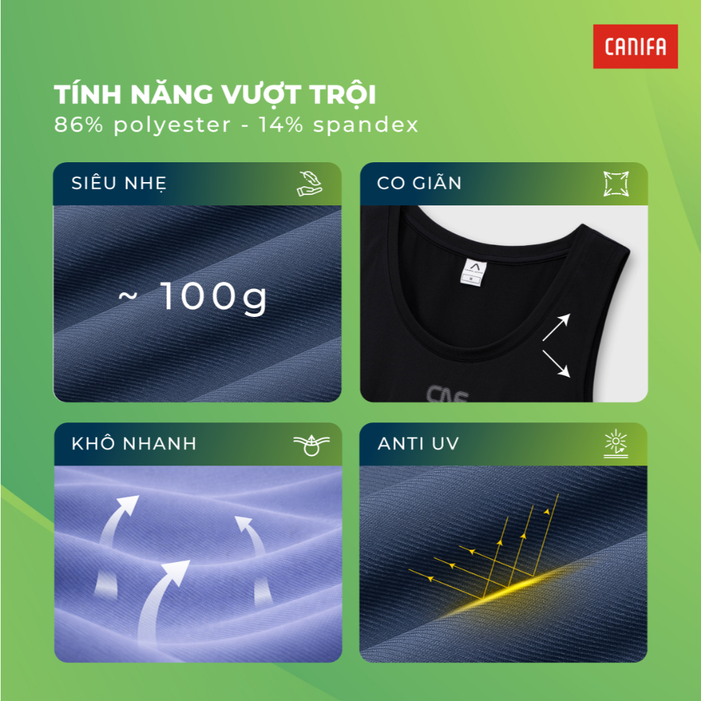 Áo ba lỗ nữ CANIFA active 6TA26S003