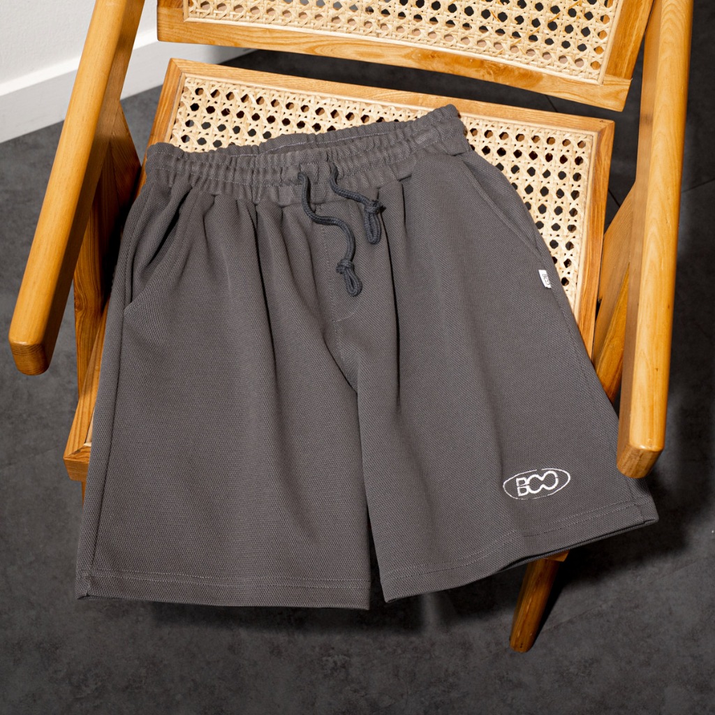 Quần Short Nỉ Nam Boo Bermuda Basic Chất Liệu Pique Cao Cấp Form Dáng Trẻ Trung In Logo Thích Hợp Mặc Đi Chơi