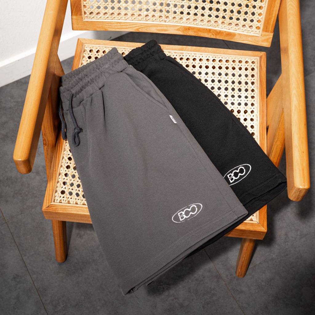 Quần Short Nỉ Nam Boo Bermuda Basic Chất Liệu Pique Cao Cấp Form Dáng Trẻ Trung In Logo Thích Hợp Mặc Đi Chơi