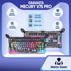 Bàn phím cơ Gravasta Meucry V75 Pro & V75 - Bàn phím cơ gaming cắm dây, Switch từ tính Rapid Trigger, Khung nhôm CNC