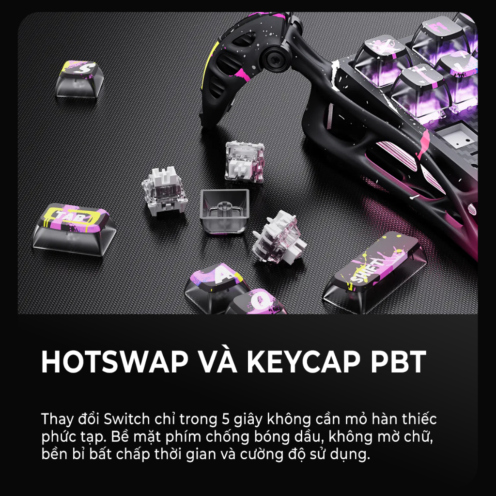 Bàn phím cơ Gravasta Meucry V75 Pro & V75 - Bàn phím cơ gaming cắm dây, Switch từ tính Rapid Trigger, Khung nhôm CNC