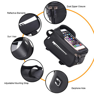 (TX)Túi Xe Đạp,Túi xe đạp chống nước,túi treo sườn xe đạp thể thao cảm ứng vừa điện thoại 6.5inch