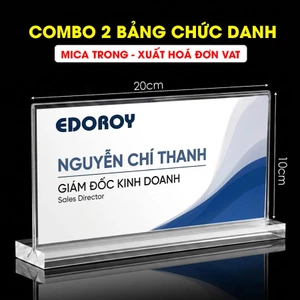 Bảng chức danh mica để bàn, Biển chức danh quân đội - Đế dày 8mm