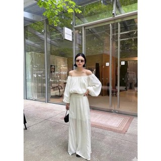 Leo  - |LY LINEN| - Áo Linen trễ vai tay phồng