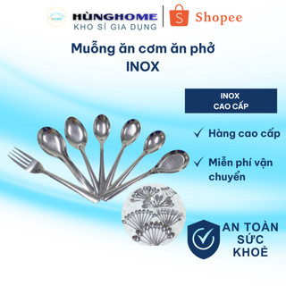 [GIÁ SỈ] Bộ 20 Muỗng Inox Ăn Canh – Muỗng Bầu, Vuông, Nhọn Siêu Bền