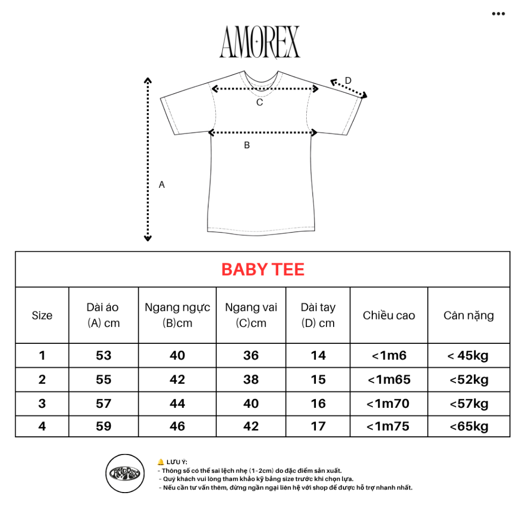 Áo Baby Tee Nữ Amorex Soulshine Thun Lạnh Tôn Dáng Co Giãn Thoáng Mát | BigBuy360 - bigbuy360.vn
