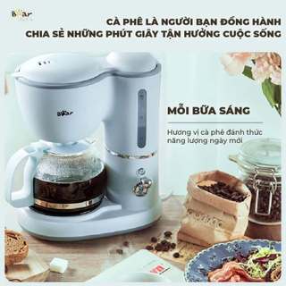 Máy pha trà và cà phê Bear SB-CF06A Chức năng loại bỏ cặn, giữ ấm, chất liệu thủy tinh cao cấp, bền đẹp.