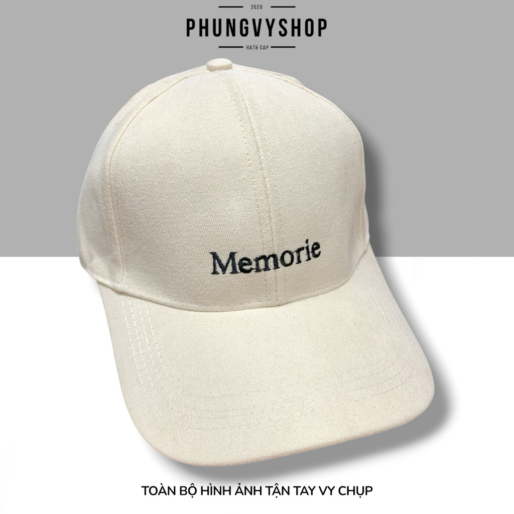 Mũ LƯỠI TRAI unisex NAM NỮ- THÊU MEMORIE - nón kết