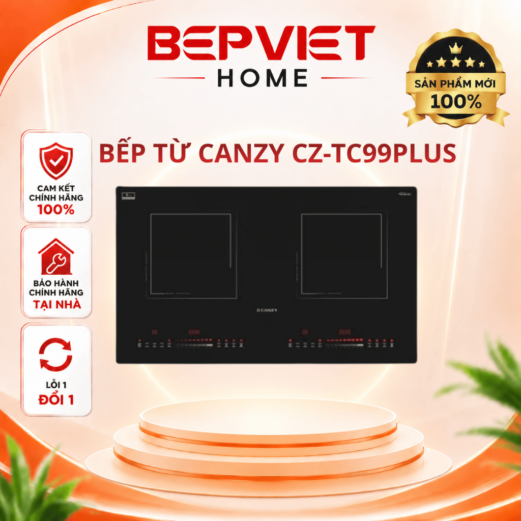 Bếp từ Canzy CZ-TC99Plus, Chính hãng 2026, Đun sôi liu riu, Bo viền sang trọng, Bảo hành 3 năm