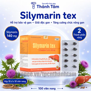 Viên uống SILYMARIN TEX CAM tốt cho gan, giải độc và làm mát gan - Hộp 100v