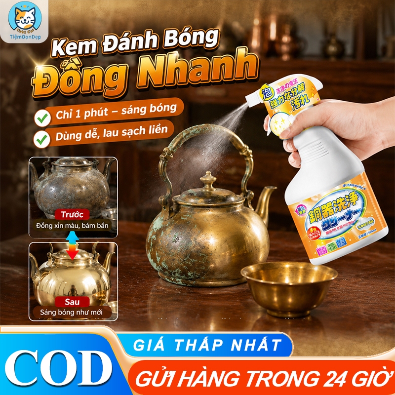 Tẩy rỉ sét đánh bóng kim loại - Làm sạch đồng, inox - Chống oxy hóa, phục hồi độ sáng - Hiệu quả nhanh - Cubi