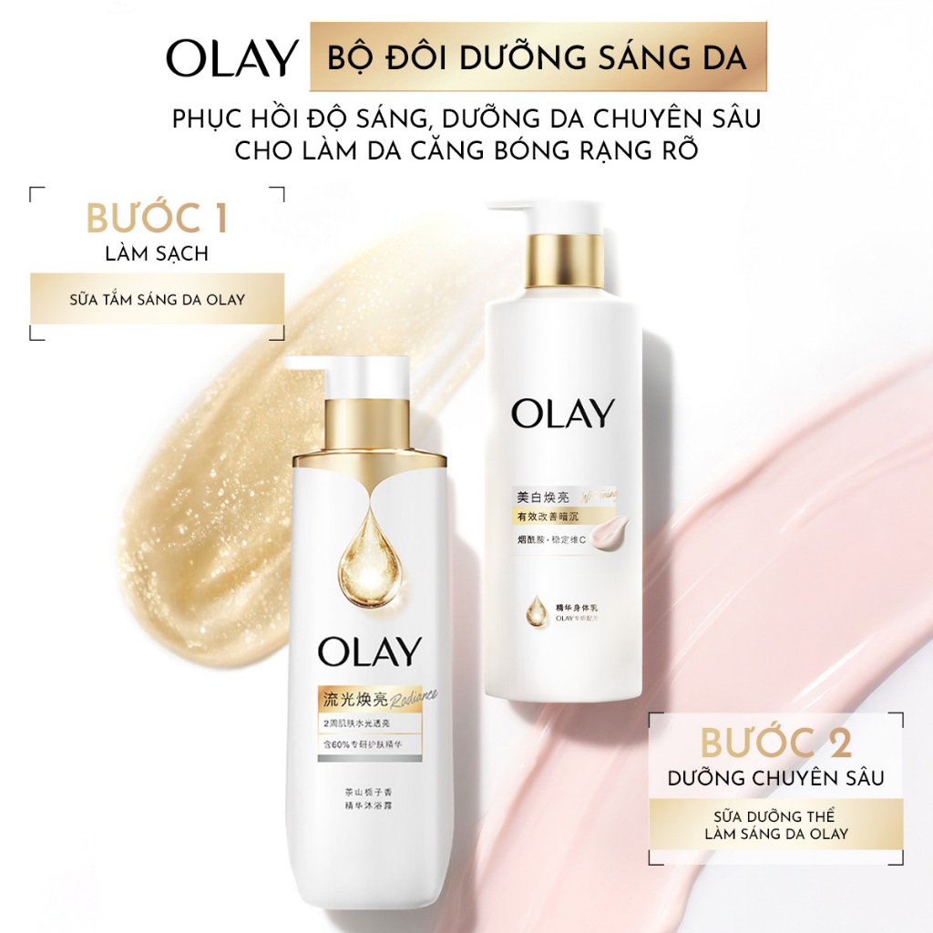 [MỚI] Sữa Tắm Sáng Da OLAY B3, Dưỡng Sáng Căng Bóng, Hương Hoa Dành Dành Kiêu Sa Chai 500G
