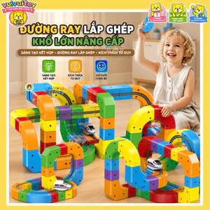 Bộ đồ chơi lắp ráp xe lửa chống trọng lực dành cho trẻ em, đồ chơi giáo dục lắp ráp tàu hỏa, quà tặng.