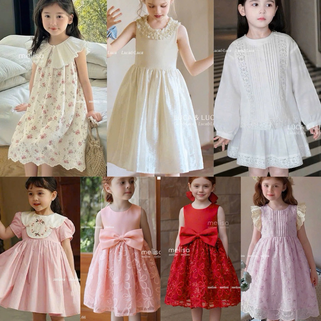 Váy đầm bé gái MLS J&J Luca siêu xinh 2–12 tuổi (11–45kg) hàng cao cấp xịn sò