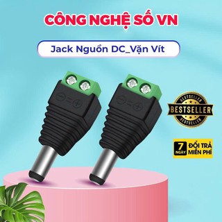 COMBO 5 CÁI Jack Nguồn DC_Vặn Vít Âm/Dương - Cổng Domino 2P - Jack nguồn camera âm - Đuôi cắm adapter âm