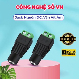 COMBO 5 CÁI Jack Nguồn DC_Vặn Vít Âm/Dương - Cổng Domino 2P - Jack nguồn camera âm - Đuôi cắm adapter âm
