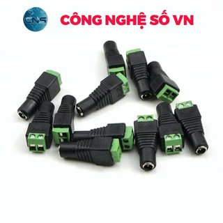 COMBO 5 CÁI Jack Nguồn DC_Vặn Vít Âm/Dương - Cổng Domino 2P - Jack nguồn camera âm - Đuôi cắm adapter âm