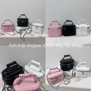 Túi cốp quai nơ đính đinh size 18cm vừa đt siêu xinh