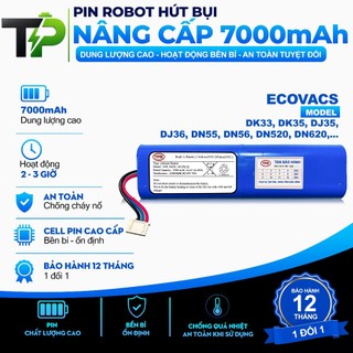 (DUNG LƯỢNG 3500 mAh) PIN ROBOT HÚT BỤI NÂNG CẤP ECOVACS DK33, DK35, DJ35, DJ36, DN55, DN56, DN520, DN620 (BH 9 THÁNG )