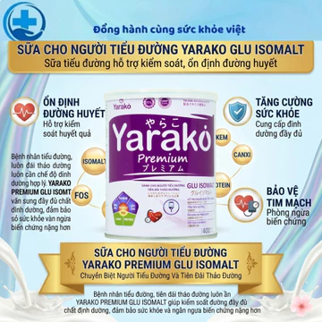 Sữa Tiểu Đường YARAKO GLU ISOMALT Chuyên Biệt Người Tiểu Đường Và Tiền Đái Tháo Đường