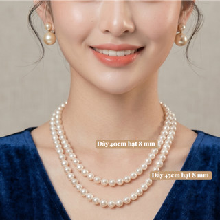 [N414] Choker Vòng Cổ Hạt Trai, Dây Chuyền Mang Áo Dài Hạt Nhiều Kích Cỡ Cho Nữ - DAISYN