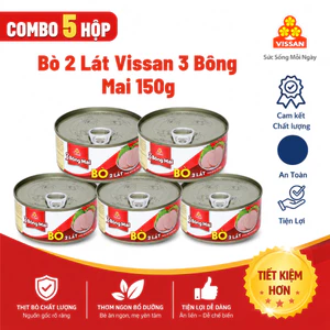 Bò 2 Lát 3 Bông Mai Vissan – Date 2029, HSD 36 Tháng, Ăn Liền Tiện Lợi