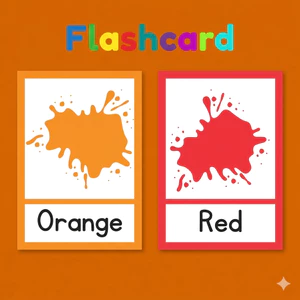 Bộ 12 thẻ học ép plastic chủ đề màu sắc flashcard colors size A5 giáo cụ dạy học tiếng anh