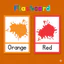 Bộ 12 thẻ học ép plastic chủ đề màu sắc flashcard colors size A5 giáo cụ dạy học tiếng anh