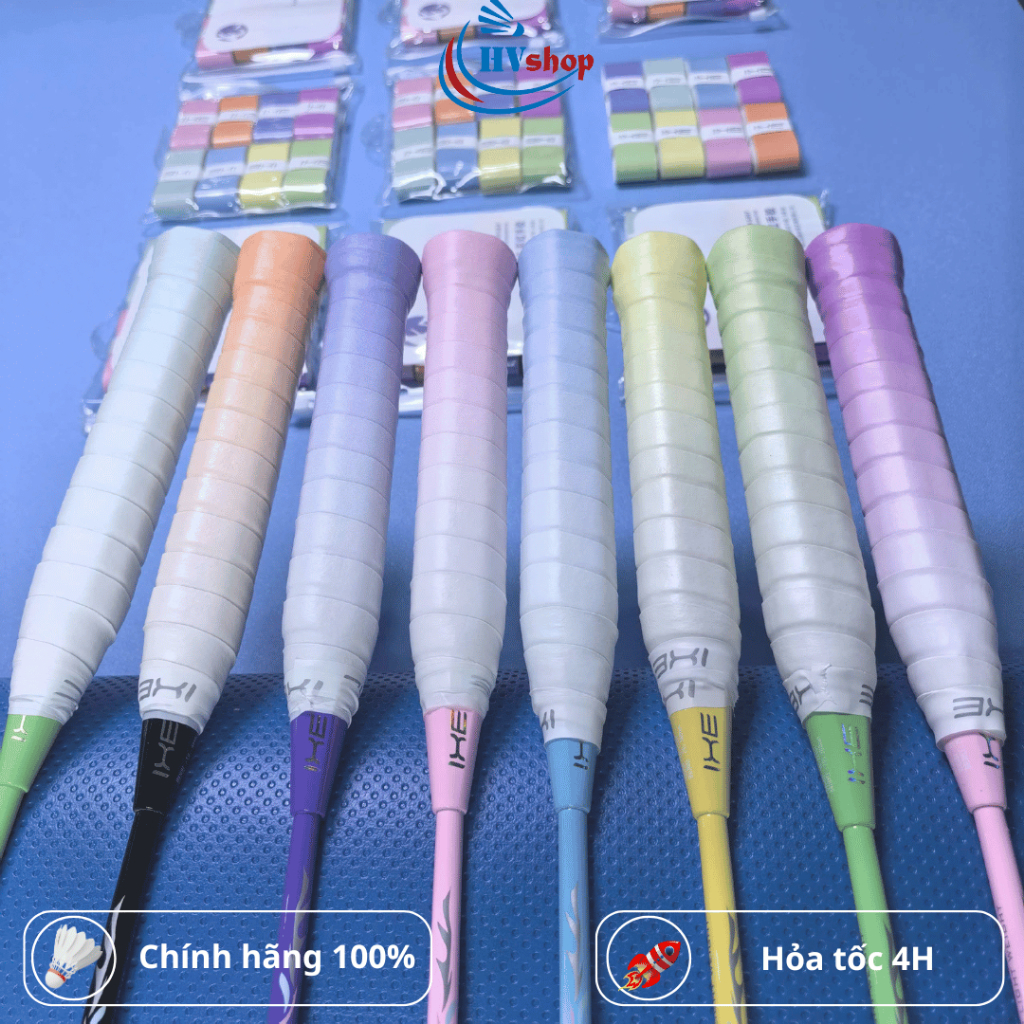 Quấn cán cầu lông IXE chính hãng, có phiên bản màu loang, chất liệu mềm mại, bám tay - HVShop