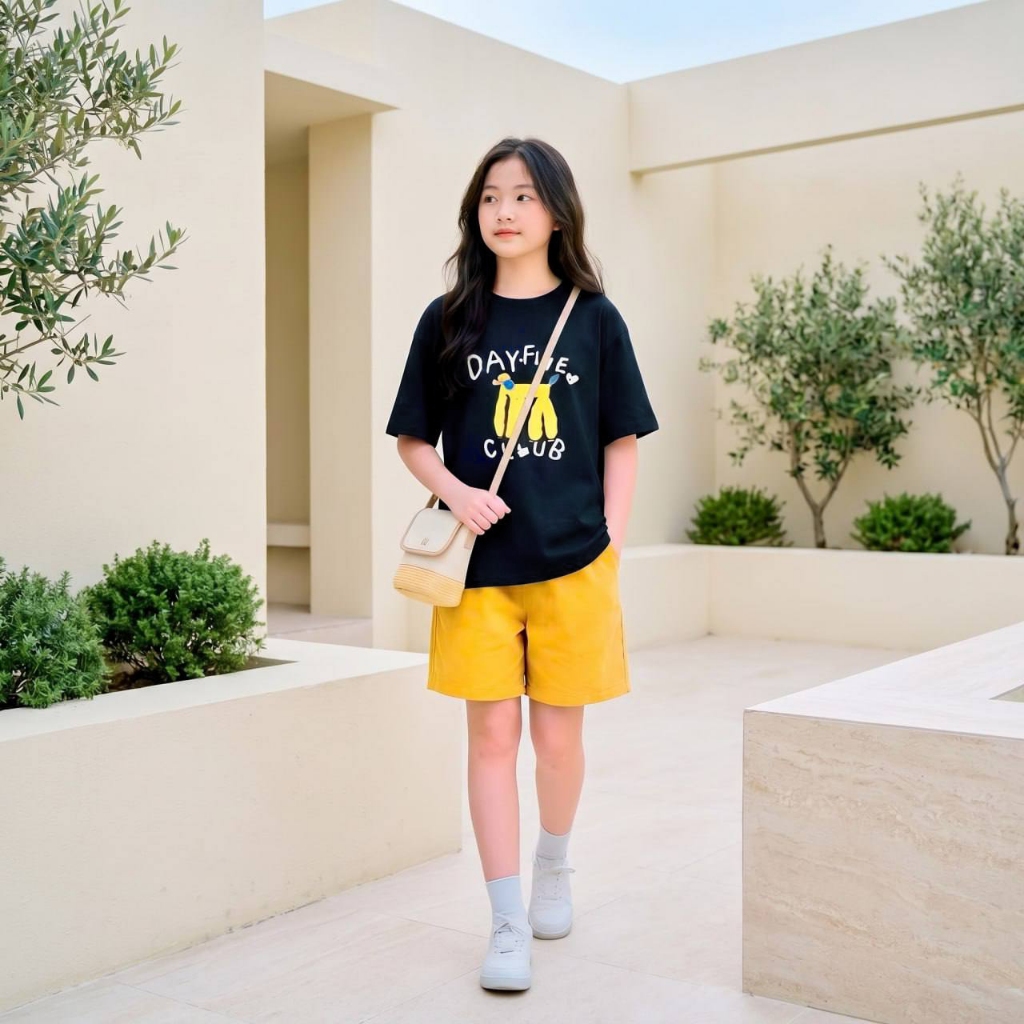 Áo cotton hình cún Dayfive cho bé gái size đại BEESHOP H26101