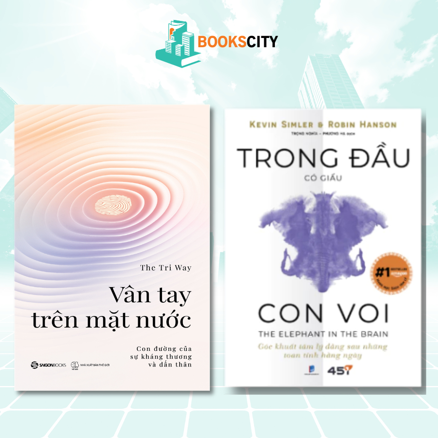 Combo Sách Tìm Hiểu Bên Trong Nội Tâm : Vân Tay Trên Mặt Nước và Trong Đầu Có Giấu Con Voi