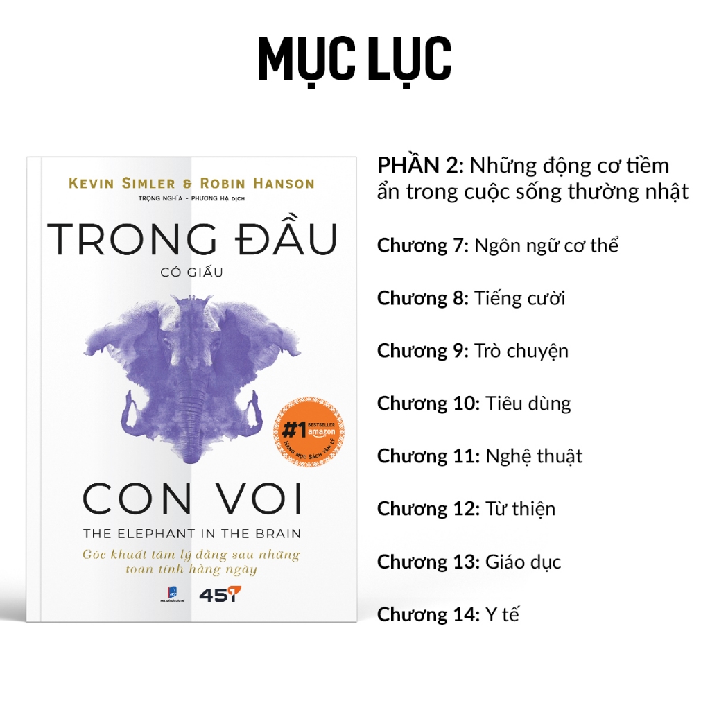 Combo Sách Tìm Hiểu Bên Trong Nội Tâm : Vân Tay Trên Mặt Nước và Trong Đầu Có Giấu Con Voi