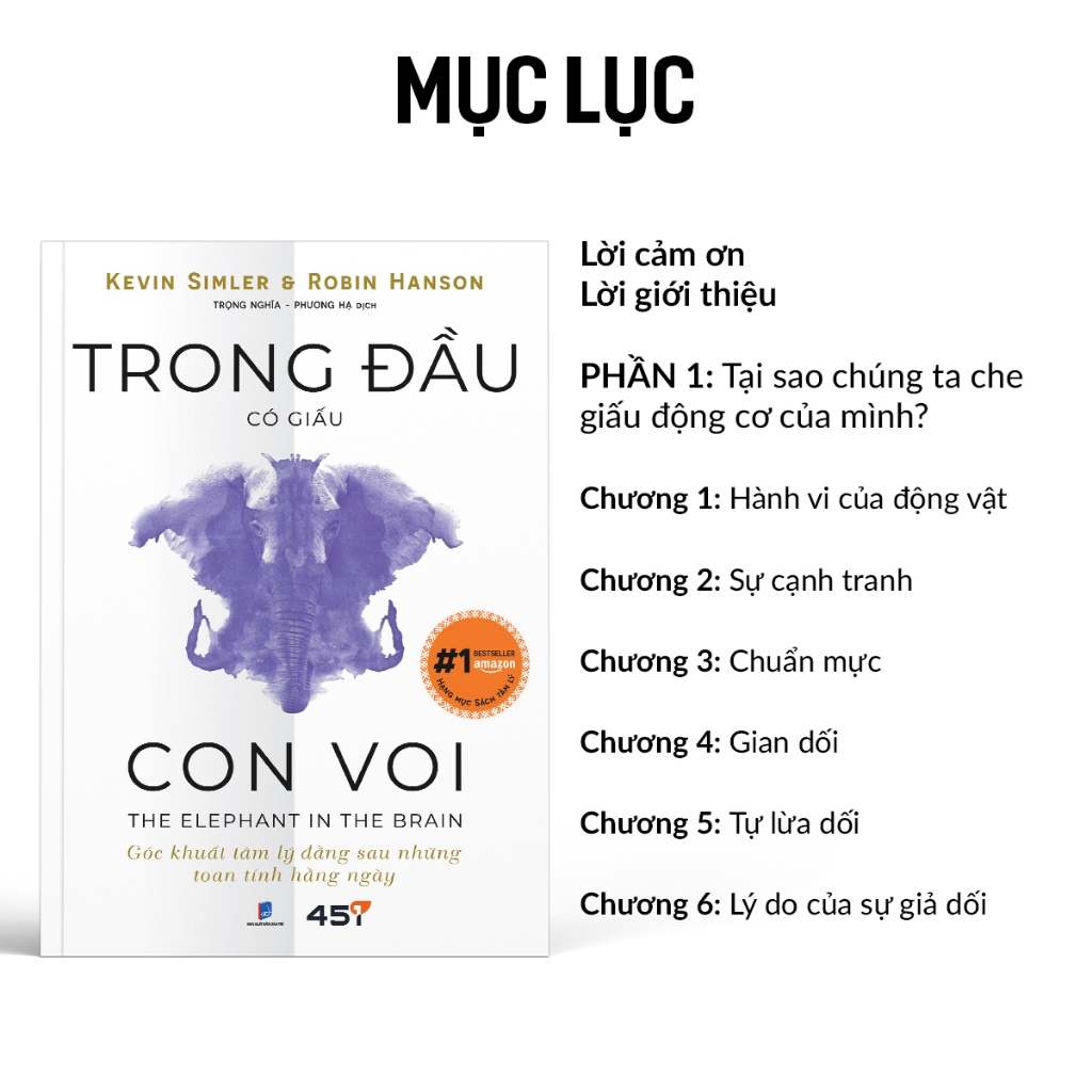 Combo Sách Tìm Hiểu Bên Trong Nội Tâm : Vân Tay Trên Mặt Nước và Trong Đầu Có Giấu Con Voi