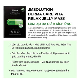 Combo 10 mặt nạ JM Solution Derma Care Vita Jelly Mask dưỡng trắng, làm sáng da và mờ thâm (30ml x10)
