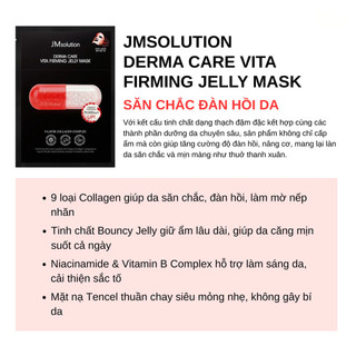 Combo 10 mặt nạ JM Solution Derma Care Vita Jelly Mask dưỡng trắng, làm sáng da và mờ thâm (30ml x10)