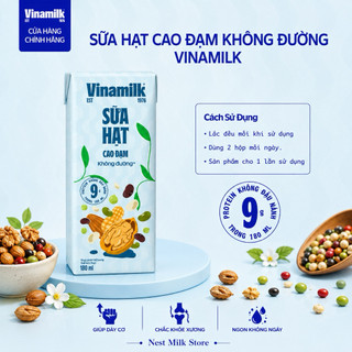 Sữa Hạt Cao Đạm Không Đường Vinamilk 180ml -Thùng 24 Hộp