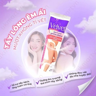 Kem Tẩy Lông Velvet Sensitive Kem Tẩy Lông Bod Velvet Tẩy Lông Nách Lông Chân Lông Tay Vùng Kín 100g - Skinora Beauty