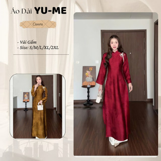 Áo Dài TƯỜNG-VY, Áo Dài Truyền Thống Phối Nơ Cách Điệu, Phù Hợp Đi Dậy-Đi Chụp Phong Cảnh - Áo Dài YUME