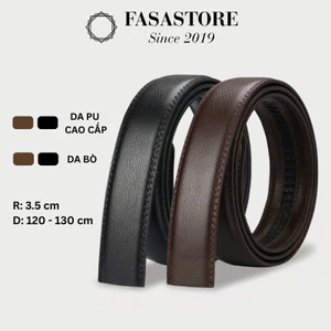 Dây Lưng Nam Không Mặt FASASTORE, Dây Thắt Lưng Rời Da Bò & Da PU Thay Thế Khóa Tự Động
