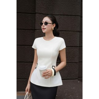 Áo Kiểu Nữ MILA Chất Crepe CHARLLOT Chiết Eo Co Giãn Mềm Mát Ít Nhăn Mặc Đi Làm Thanh Lịch