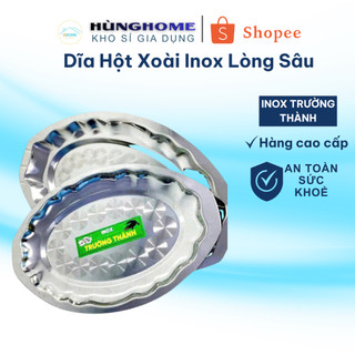 Dĩa Hột Xoài Inox Lòng Sâu Cao Cấp Dĩa Bò Né, Đĩa Hấp Cá Truyền Nhiệt Tốt