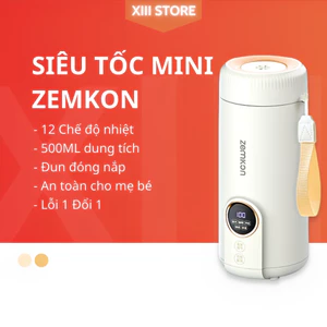 Bình Đun Siêu Tốc Mini 550ml – 13 Mức Nhiệt, Inox 304, Pha Sữa Trà Cà Phê, Nhỏ Gọn Mang Đi Du Lịch