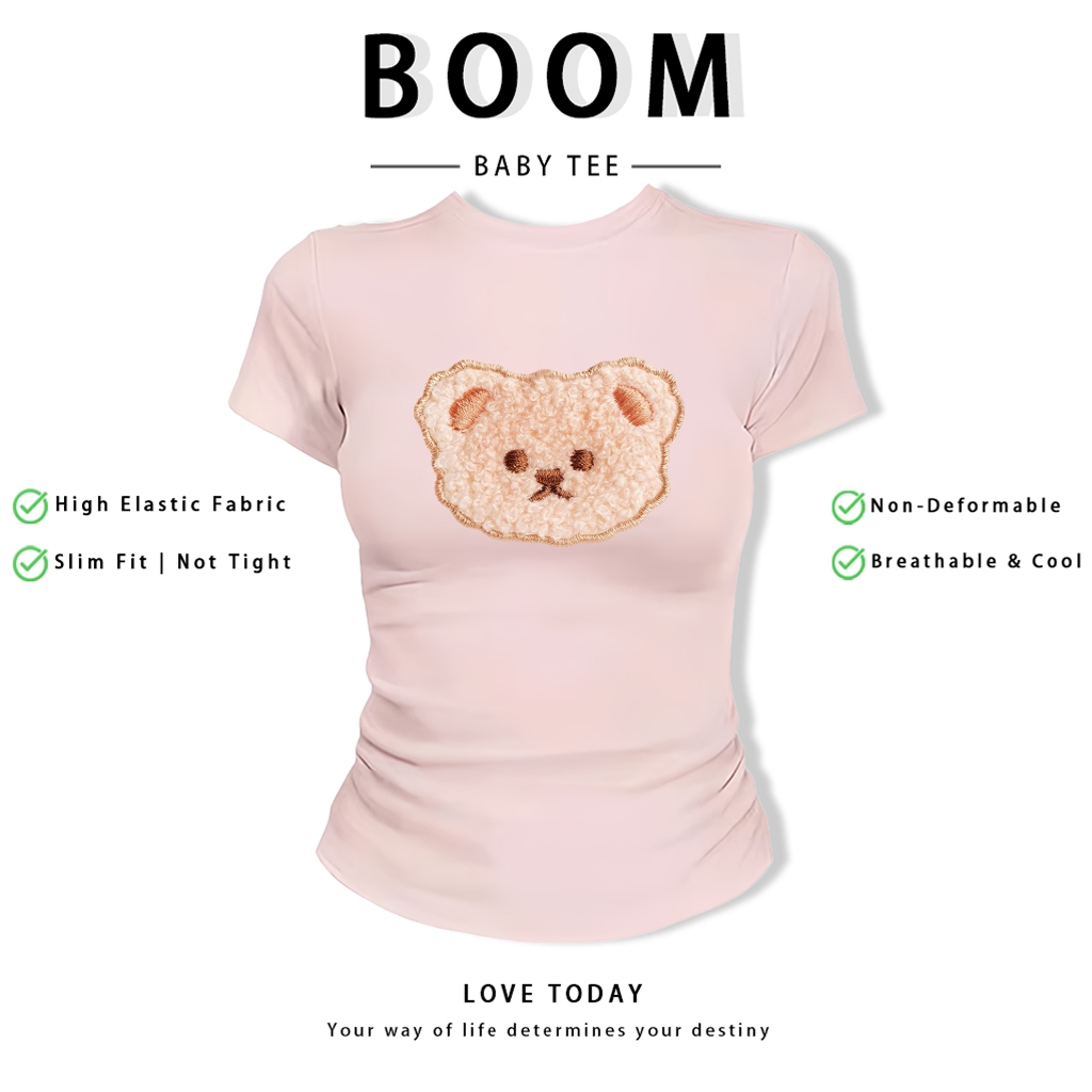 BOOM🔥 Áo Baby Tee Nữ Cotton Ôm Body-Áo Thun Ngắn Tay Y2K In Hình Phong Cách Mới Mùa Hè, Ôm Cổ Tròn Hàng Đầu phong cá #13