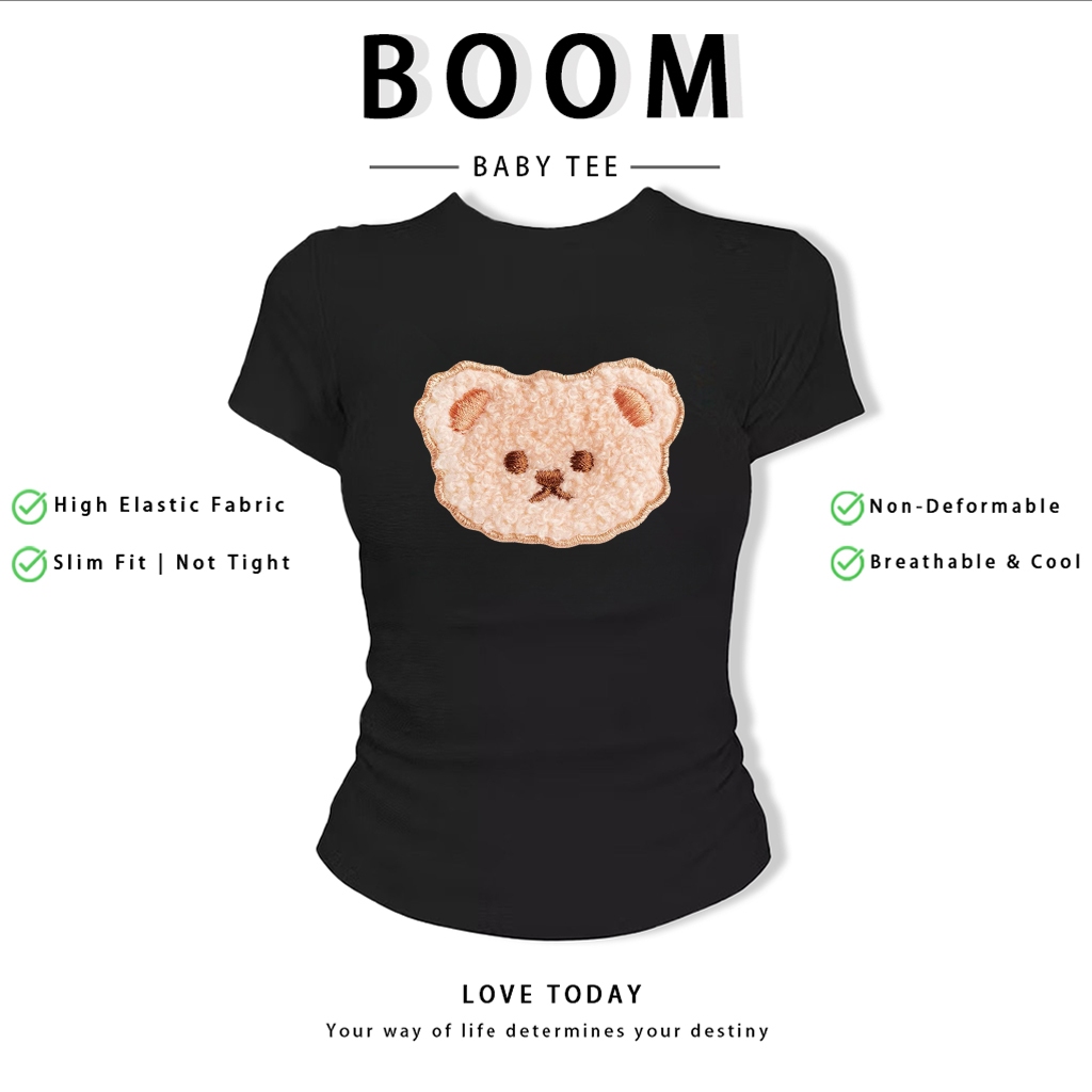 BOOM🔥 Áo Baby Tee Nữ Cotton Ôm Body-Áo Thun Ngắn Tay Y2K In Hình Phong Cách Mới Mùa Hè, Ôm Cổ Tròn Hàng Đầu phong cá #13