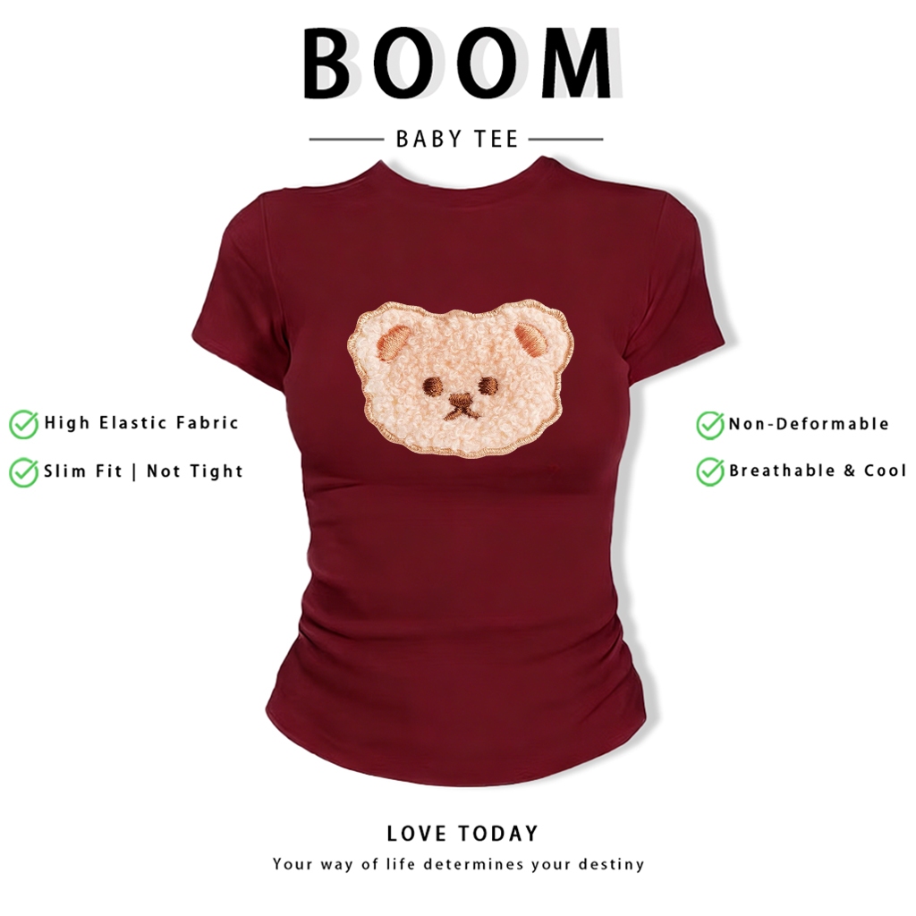 BOOM🔥 Áo Baby Tee Nữ Cotton Ôm Body-Áo Thun Ngắn Tay Y2K In Hình Phong Cách Mới Mùa Hè, Ôm Cổ Tròn Hàng Đầu phong cá #13