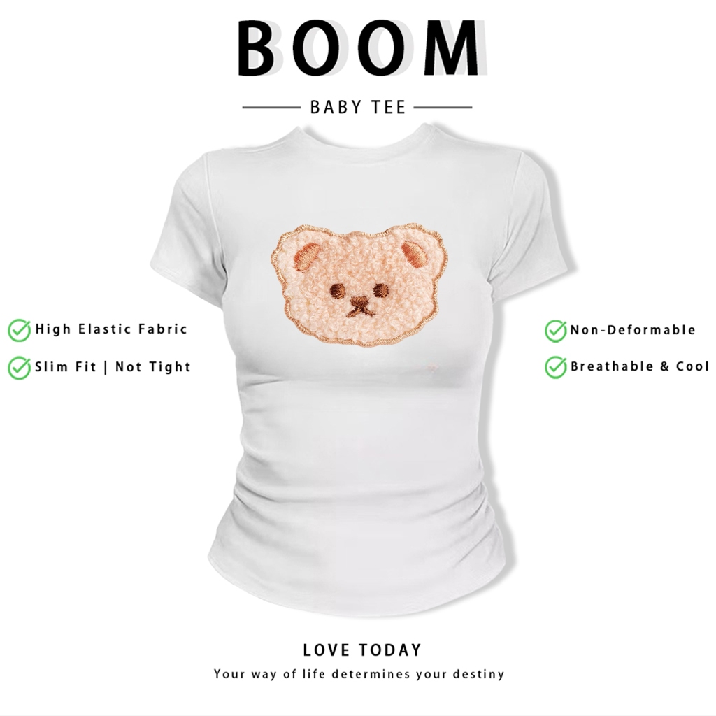 BOOM🔥 Áo Baby Tee Nữ Cotton Ôm Body-Áo Thun Ngắn Tay Y2K In Hình Phong Cách Mới Mùa Hè, Ôm Cổ Tròn Hàng Đầu phong cá #13