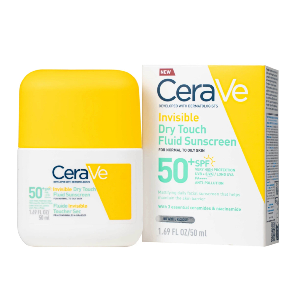 Sữa chống nắng Cerave Invisible Dry Touch Fluid Sunscreen - 50ml