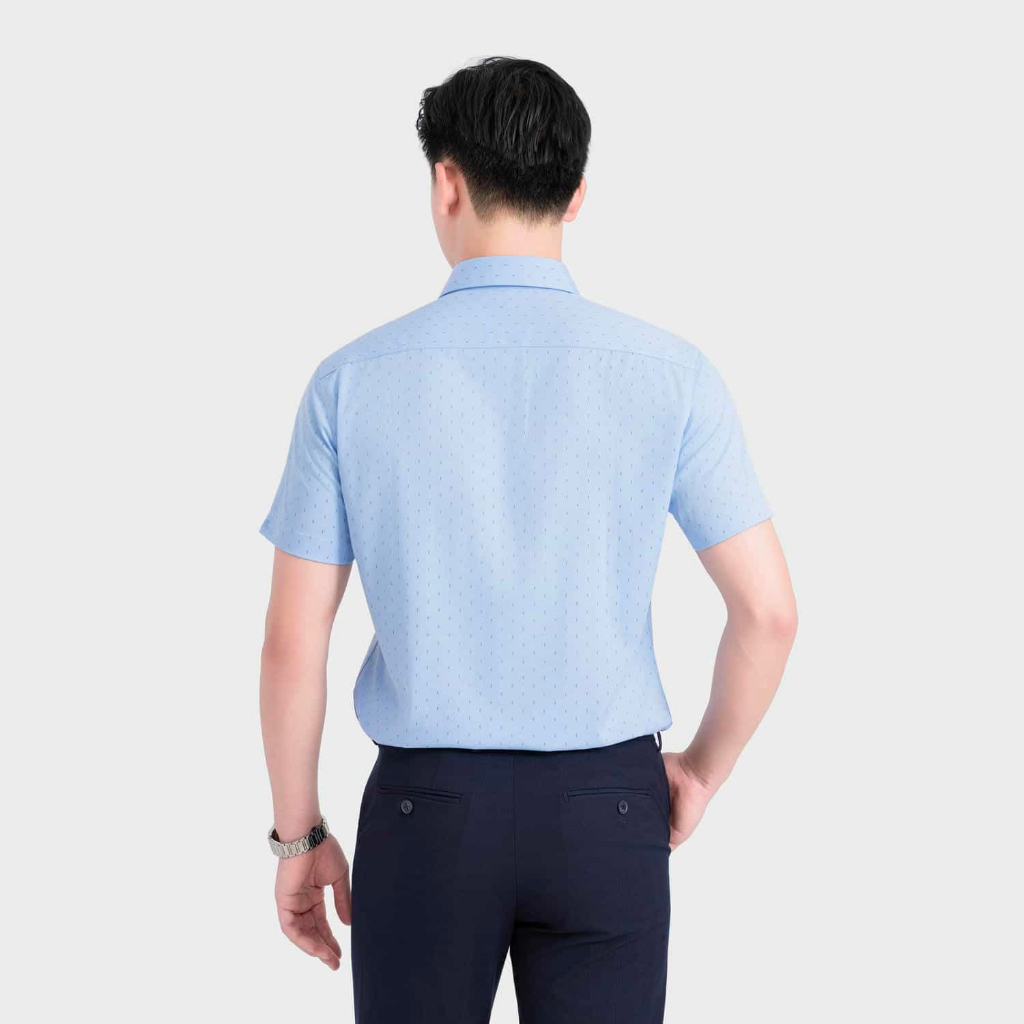 Áo sơ mi ngắn tay vạt bằng nam Insidemen dáng Perfect Fit thấm hút mồ hôi , thoáng khí ISS303MAH0