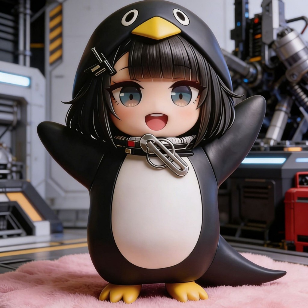 [Giao nhanh] Tượng chim cánh cụt Arknights End - Đồ trang trí phiên bản Q dễ thương
