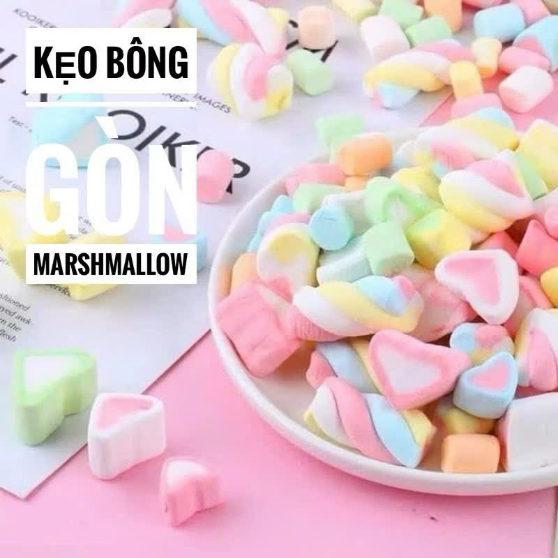 Kẹo Bông Gòn  Marshmallow  - Kẹo Xốp Bông Sữa ngọt ngào ( Hũ gấu dễ thương )